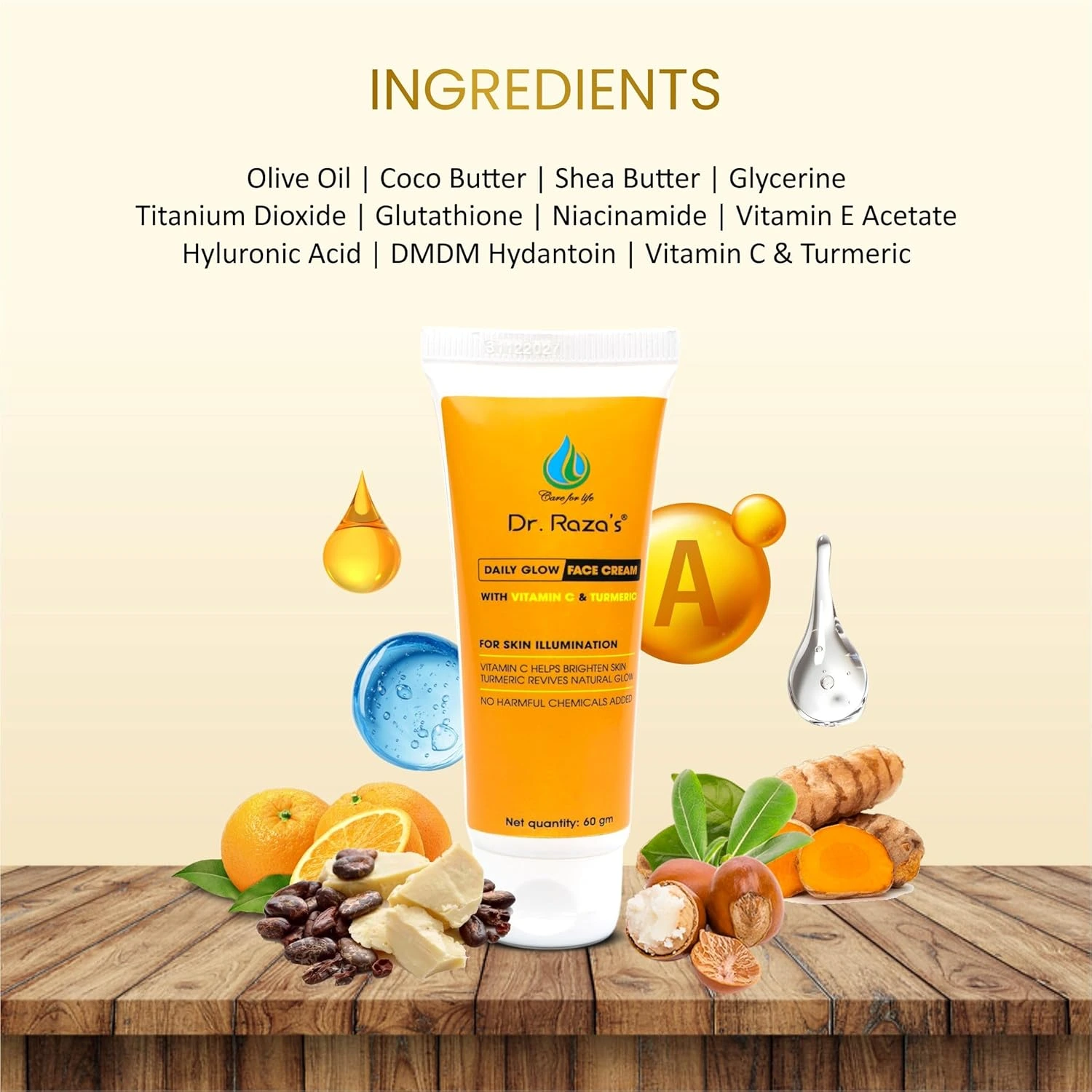 Dr. Raza's Daily Glow Face Cream for Skin Illumination 60ml