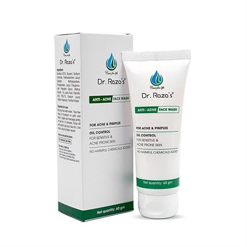 Dr.Raza's Face Wash for Acne & Pimples, Oil Control, 60ml