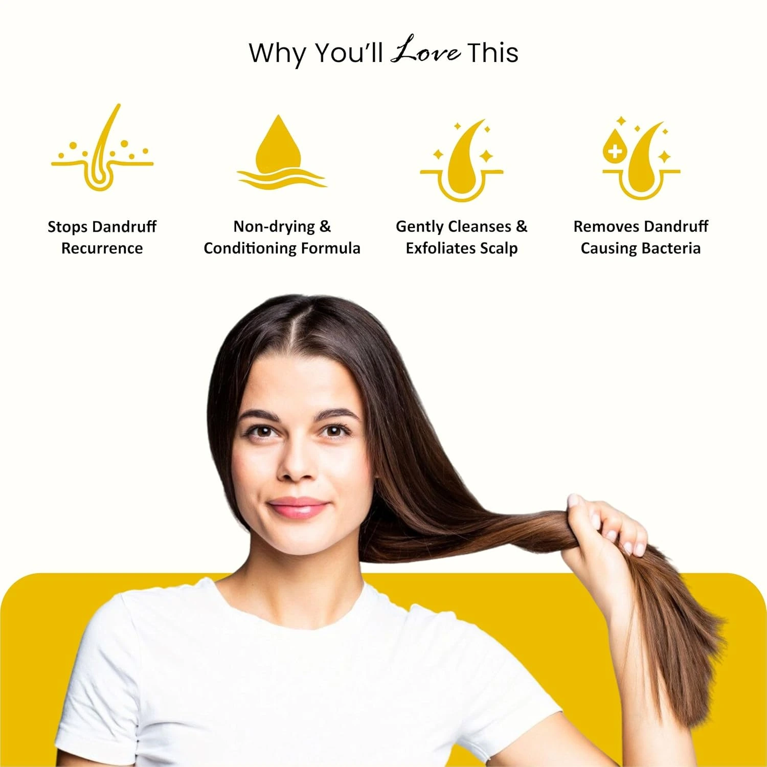 Flake Free Anti-Dandruff Shampoo, with amica extract, Reduses Dandruff flakes for all hair types 125ml (Pack of 1)