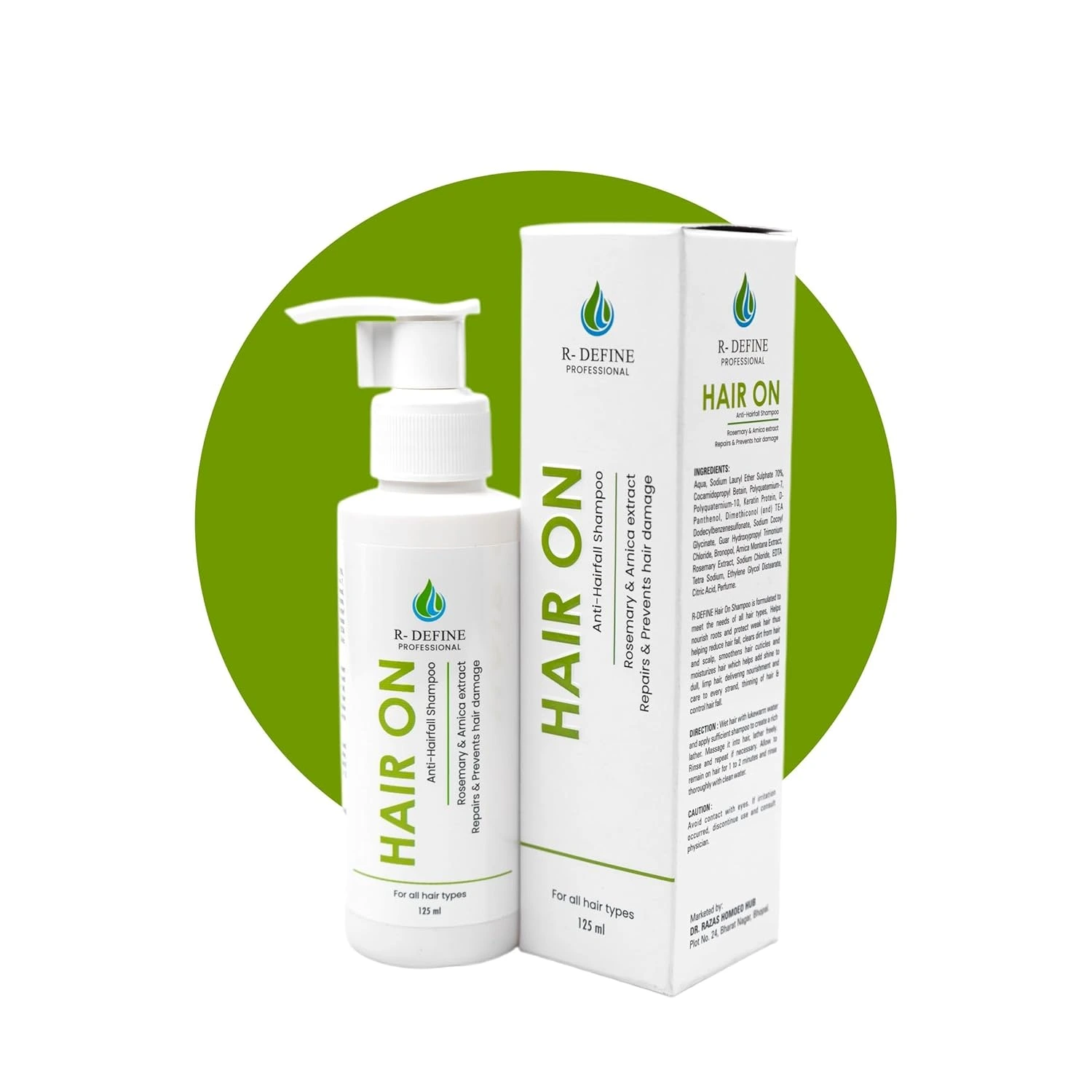 Hair On Anti - Hairfall Shampoo, Repairs & Prevents hair damage For all Hair type 125ml (Pack of 1)