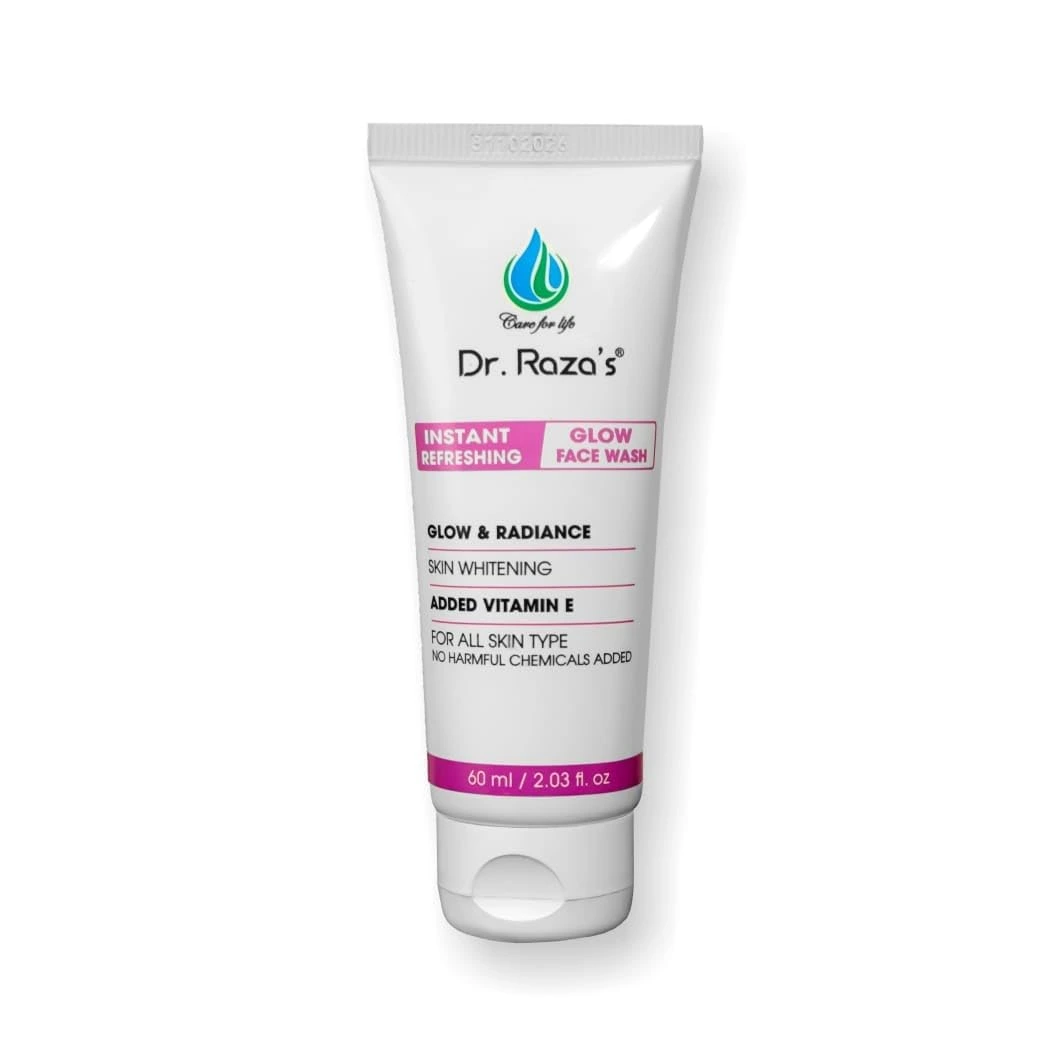Dr. Raza's Face Wash, 60ml Vitamin E Enriched, Skin Brightening, Suitable for All Skin Types