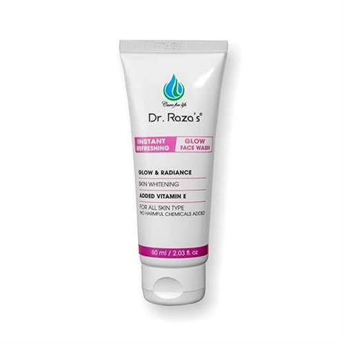 Dr. Raza's Face Wash, 60ml Vitamin E Enriched, Skin Brightening, Suitable for All Skin Types